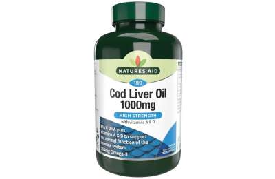 NATURES AID Cod liver oil 1000mg 90 cps.